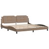 vidaXL Bettgestell ohne Matratze "Zadar" Cappuccino-Braun 200x200 cm Kunstleder