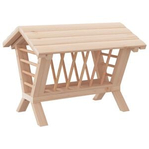 vidaXL Heuraufe f&uuml;r Kaninchen 44x33x33 cm Massivholz Tanne