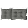 vidaXL Hochlehner-Auflagen 4 Stk. Melange Dunkelgrau 120x50x7 cm Stoff