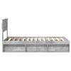 vidaXL Bettrahmen Beton Grau 75 x 190 cm Massives Kiefernholz