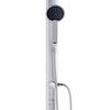 vidaXL Gartendusche mit Brauner Bodenplatte 220 cm Aluminium