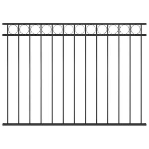 vidaXL Zaunelement Stahl 1,7x1,2 m Schwarz