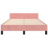 vidaXL Bettgestell mit Kopfteil ohne Matratze Rosa 120x200 cm Samt