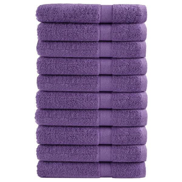 vidaXL Premium-Handt&uuml;cher SOLUND 10 Stk. Lila 100x200 cm 600 g/m&sup2;