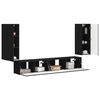 vidaXL TV-Schrankset 4 pcs Schwarz Holzwerkstoff