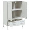 vidaXL Highboard Wei&szlig; 68x39x101,5 cm Stahl