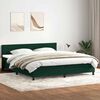 vidaXL Boxspringbett mit Matratze Dunkelgr&uuml;n 200x210 cm Samt