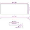 vidaXL Fensterbank Schwarz mit Holzmaserung 100 x 30 x 4,5 cm PVC