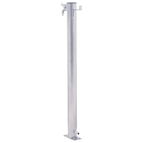 vidaXL Wassersäule für den Garten 80 cm Edelstahl Rund
