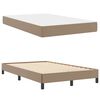 vidaXL Bettrahmen mit Matratze Cappuccino 120 x 190 cm Stoff