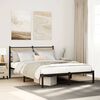 vidaXL Metallbett ohne Matratze Sonoma-Eiche 160x200 cm