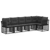 vidaXL Gartensofa-set 6 stk. Schwarz Poly-Rattan