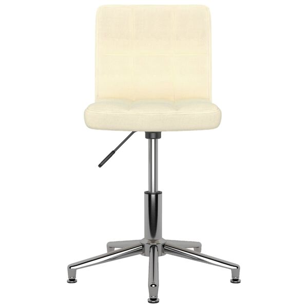vidaXL Esszimmerstuhl Drehbar Creme Stoff