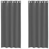 vidaXL Voile Vorh&auml;nge mit &Ouml;sen 2 Stk. Dunkelgrau 140x245 cm