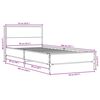 vidaXL Bettgestell Schwarz 90x200 cm Holzwerkstoff und Metall