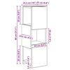 vidaXL Eckschrank Graues Sonoma 25,5x25x80cm Holzwerkstoff