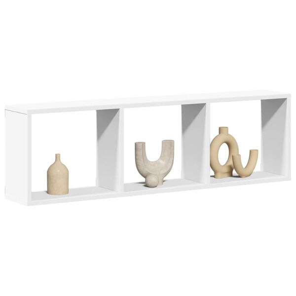 vidaXL Wandschrank 100x16x30 cm Wei&szlig; Holzwerkstoff