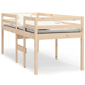 vidaXL Hochbett 80x200 cm Massivholz Kiefer