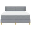 vidaXL Boxspringbett mit Matratze Hellgrau 200 x 160 cm Polyester