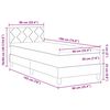 vidaXL Boxspringbett mit Matratze Dunkelgrau 90 x 190 cm Samt