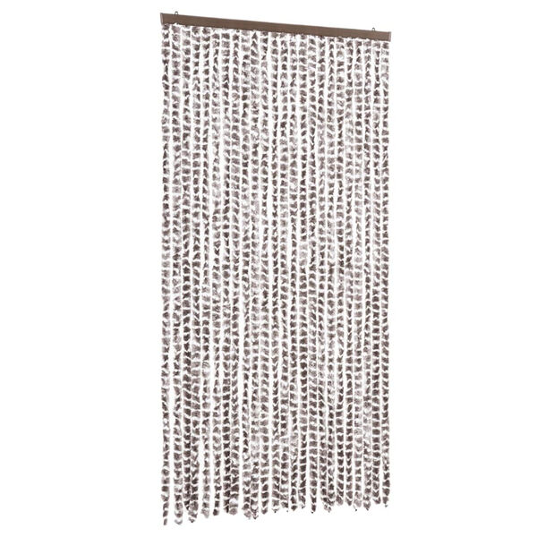 vidaXL Fliegenvorhang Taupe und Wei&szlig; 100x200 cm Chenille