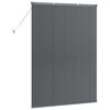vidaXL Fensterjalousie mit Vorh&auml;ngen Dunkelgrau Aluminium