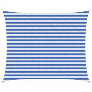 vidaXL Sonnensegel 2,5 x 4 m HDPE Rechteckig Blau und Wei&szlig;