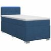 vidaXL Boxspringbett mit Matratze und LED Blau 90 x 190 cm Stoff