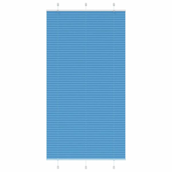 vidaXL Plissee Blau 105x200 cm Stoffbreite 104,4 cm Polyester