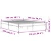 vidaXL Bettgestell R&auml;uchereiche 135x190 cm Holzwerkstoff und Metall