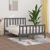 vidaXL Massivholzbett Grau 150x200 cm