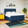 vidaXL Boxspringbett mit Matratze Blau 200x200 cm Stoff
