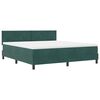 vidaXL LED Boxspringbett mit Matratze Dunkelgr&uuml;n 180 x 200 cm Samt