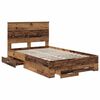 vidaXL Bettrahmen mit Kopfteil Altholz 135 x 190 cm Holzwerkstoff