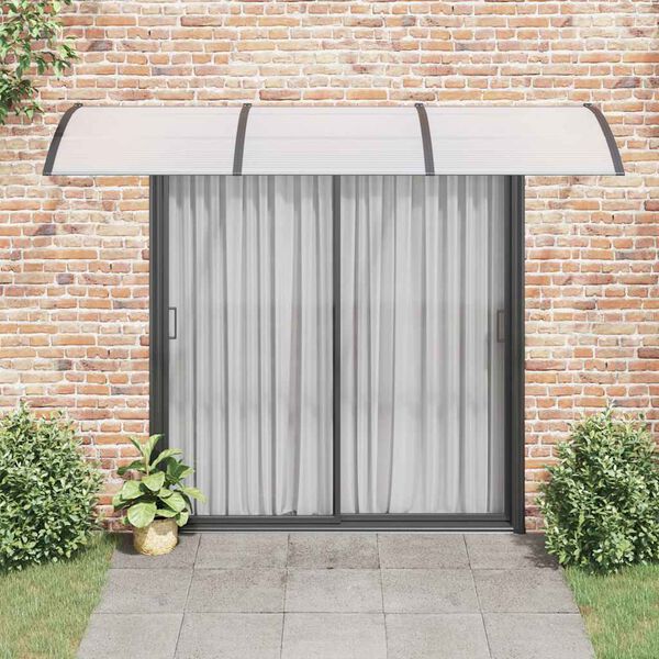 vidaXL Türvordach Schwarz 300x100 cm Polycarbonat