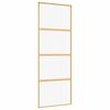 vidaXL Schiebetür Golden 76x205 cm ESG-Klarglas und Aluminium