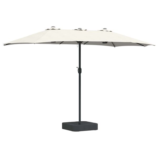 vidaXL Garten-Sonnenschirm Sand und Anthrazit 385 x 209 x 244 cm