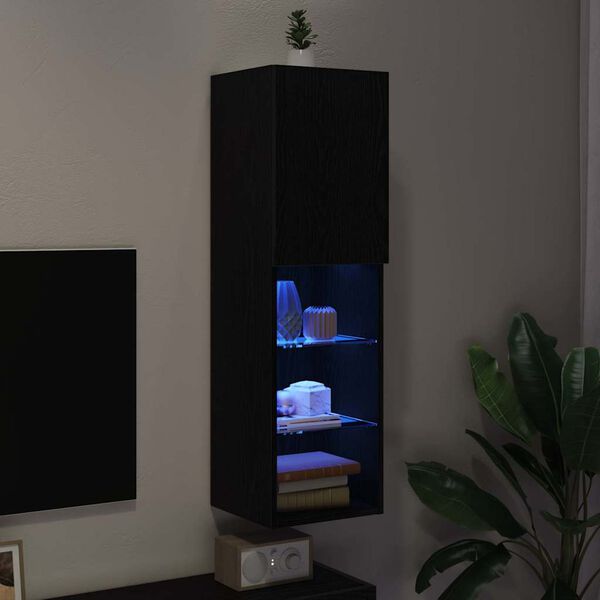 vidaXL TV-Schrankset Schwarz Eichen-Optik 30,5 x 30 x 102 cm