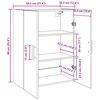 vidaXL Wandschrank 2 pcs Altholz 69,5 x 34 x 90 cm Holzwerkstoff