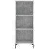 vidaXL Highboard Betongrau 34,5x34x180 cm Holzwerkstoff