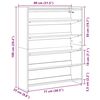 vidaXL Schuhregal Schwarz 80x25x100 cm Holzwerkstoff