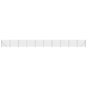 vidaXL Maschendrahtzaun mit Bodenflansch Anthrazit 1,6x25 m