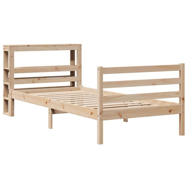 vidaXL Massivholzbett ohne Matratze 75x190 cm Kiefernholz