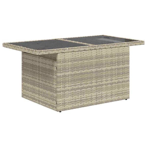 vidaXL Garten-Sofa-Set mit Kissen 5 pcs Hellgrau Poly Rattan
