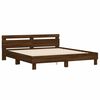 vidaXL Bettgestell mit Kopfteil Braun Eichen-Optik 200x200 cm