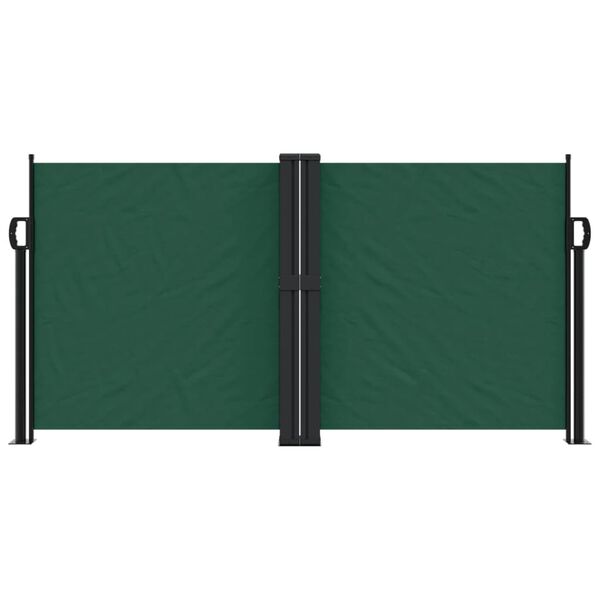 vidaXL Seitenmarkise Ausziehbar Dunkelgr&uuml;n 120x1200 cm