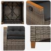 vidaXL Verstellbarer Gartenstuhl Grau und Marineblau Poly-Rattan