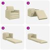 vidaXL Schlafsofa 60cm Creme Kunstleder