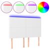 vidaXL LED Kopfteil Wei&szlig; 144x5x118/128 cm Kunstleder