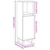 vidaXL Badschrank Altholz-Optik 30x30x100 cm Holzwerkstoff